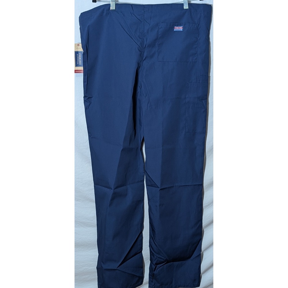2 Pack Cherokee Workwear Unisex Scrub Pants Tall Medium Navy Blue Drawstring NEW